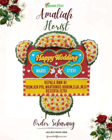 Papan Bunga Pernikahan Jeruk Purut